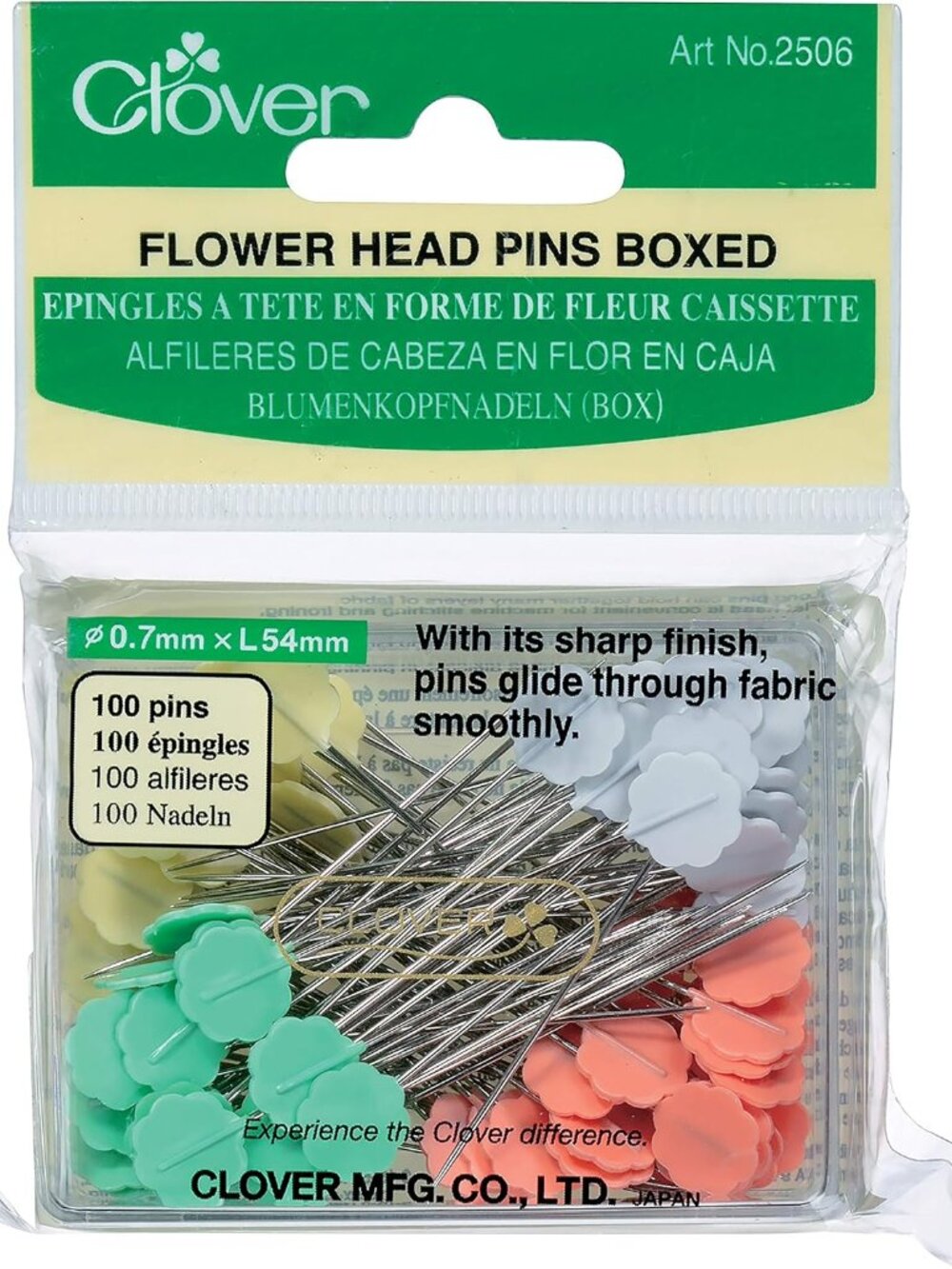 Boxed Flower Head Pin 54mm
